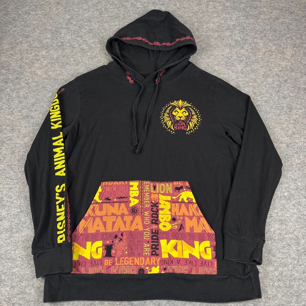 Disney The Lion King Musical Hooded Shirt Animal Kingdom Black Adult Medium M